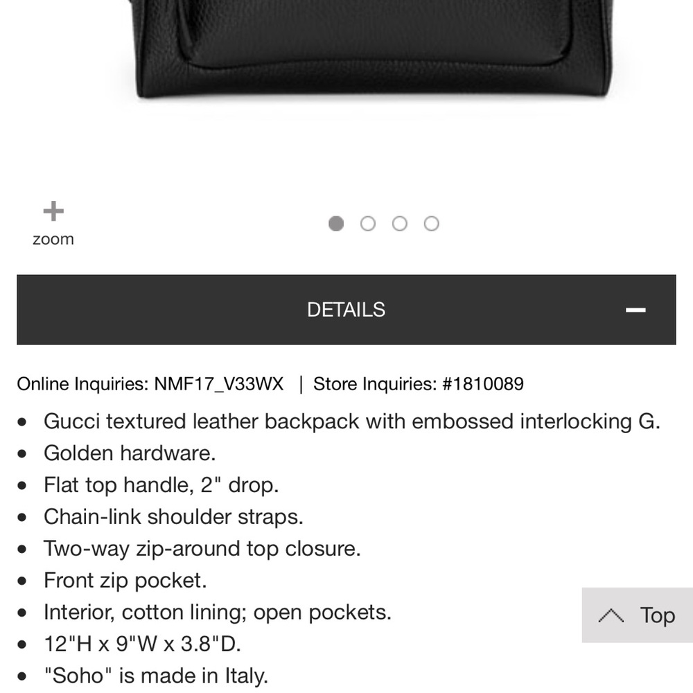 Brand new Gucci Soho leather backpack - Picture 8 of 8
